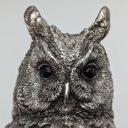 UK Country Artists Sterling Silver Sculpture Owl Figurine 446g